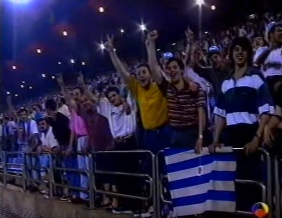Celebración posterior a la clasificación de la final de Copa 93