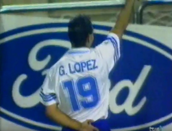 Goles de Gustavo López al Barcelona, Sevilla, Extremadura y R.Sociedad