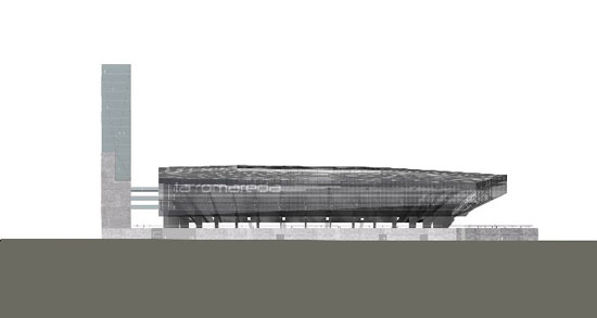 Fig. 2. Vista lateral del estadio Lamela